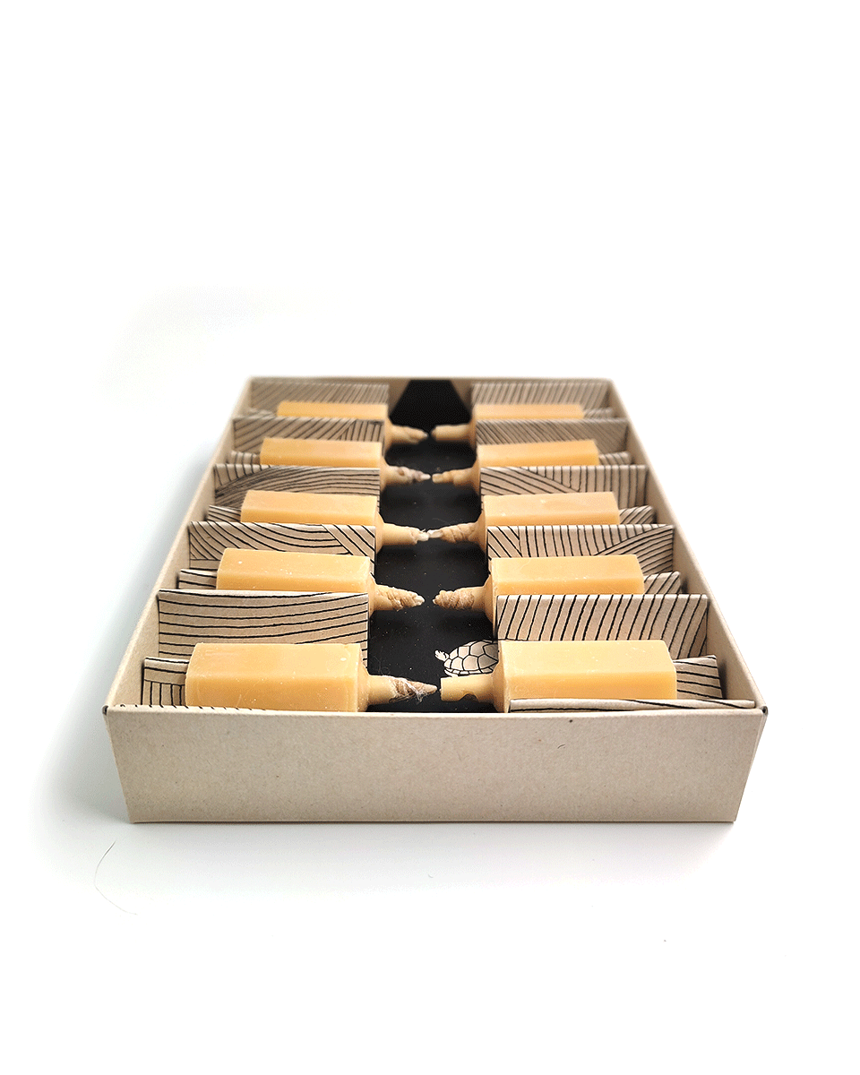 Daiyo Reiskleiewachskerze ROKKAKU [Sechseck]